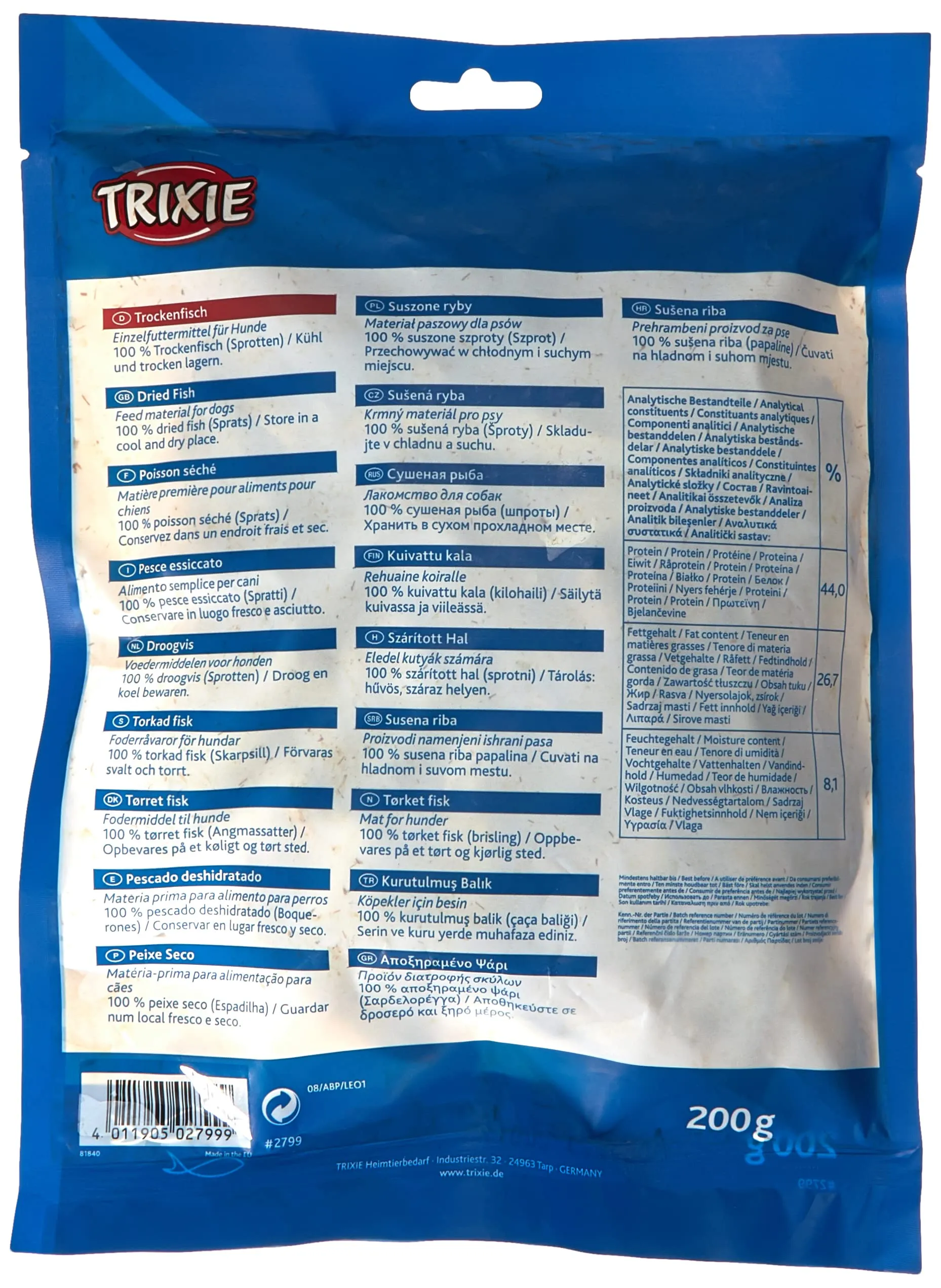 Trixie Pesci Essiccati per Animali, 200g (Confezione da 4) - immagine 2