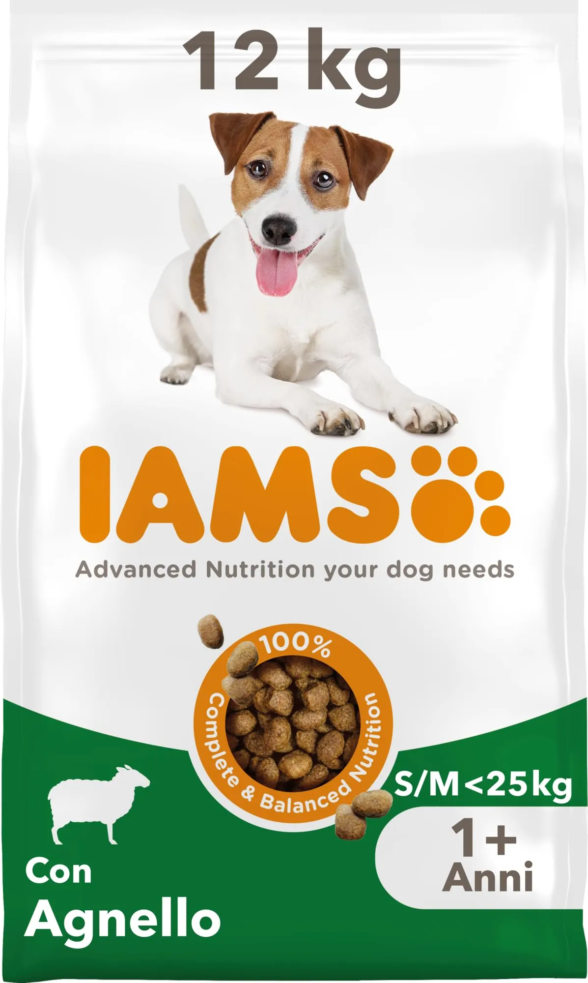 IAMS Cibo secco per cani adulti piccola/media all'agnello, 12 kg - immagine 1