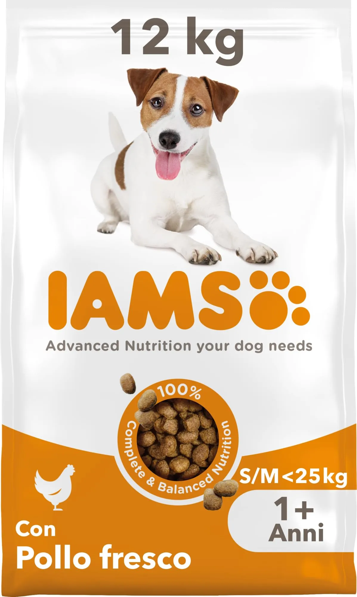 IAMS Cibo secco per cani adulti piccola/media con pollo, 12 kg - immagine 1