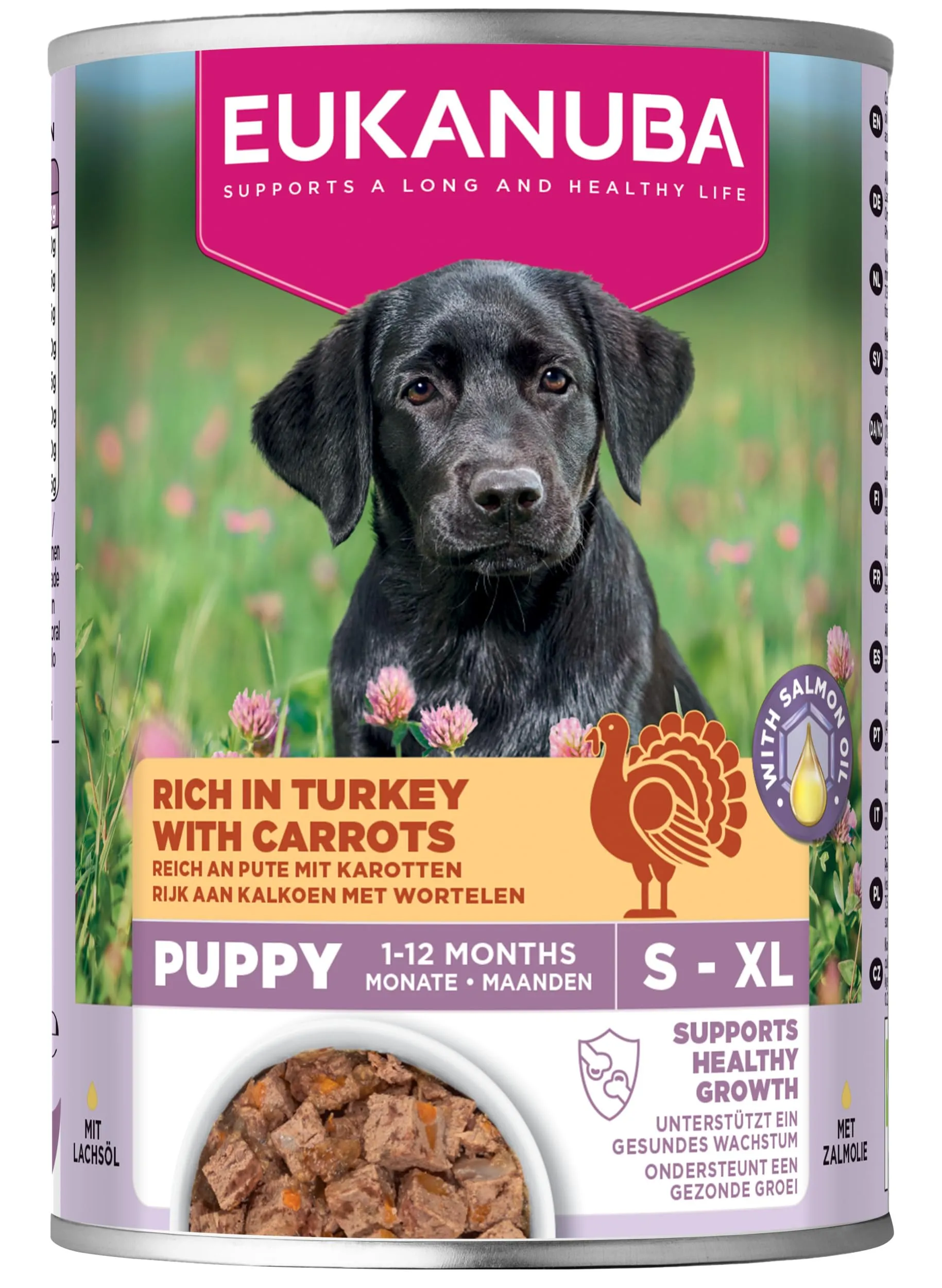 Eukanuba Cibo Umido Cucciolo con Tacchino e Carote, 6 x 400 g - immagine 8