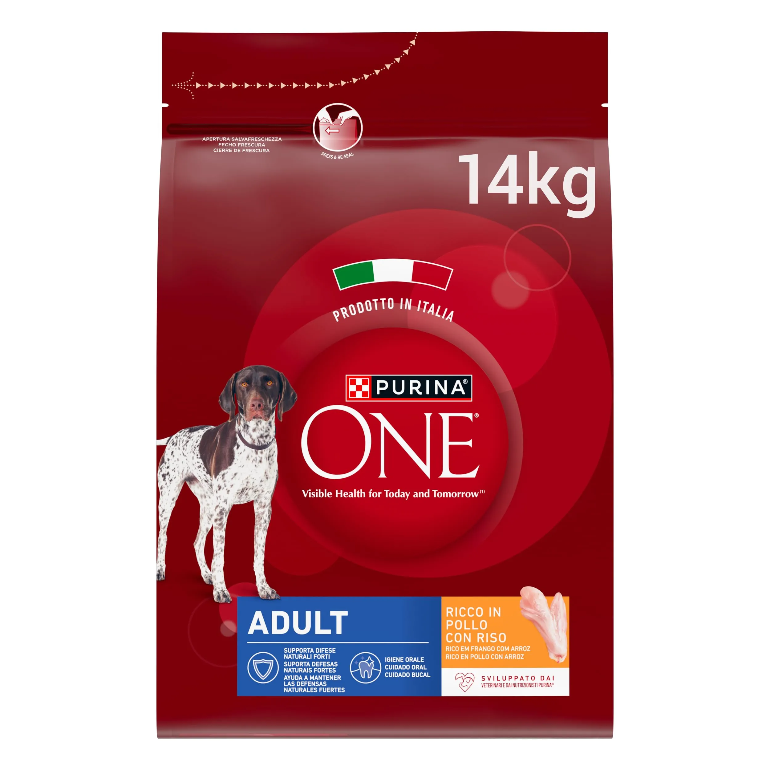 Purina ONE Crocchette per Cani Adulti, Pollo e Riso, 14kg - immagine 1