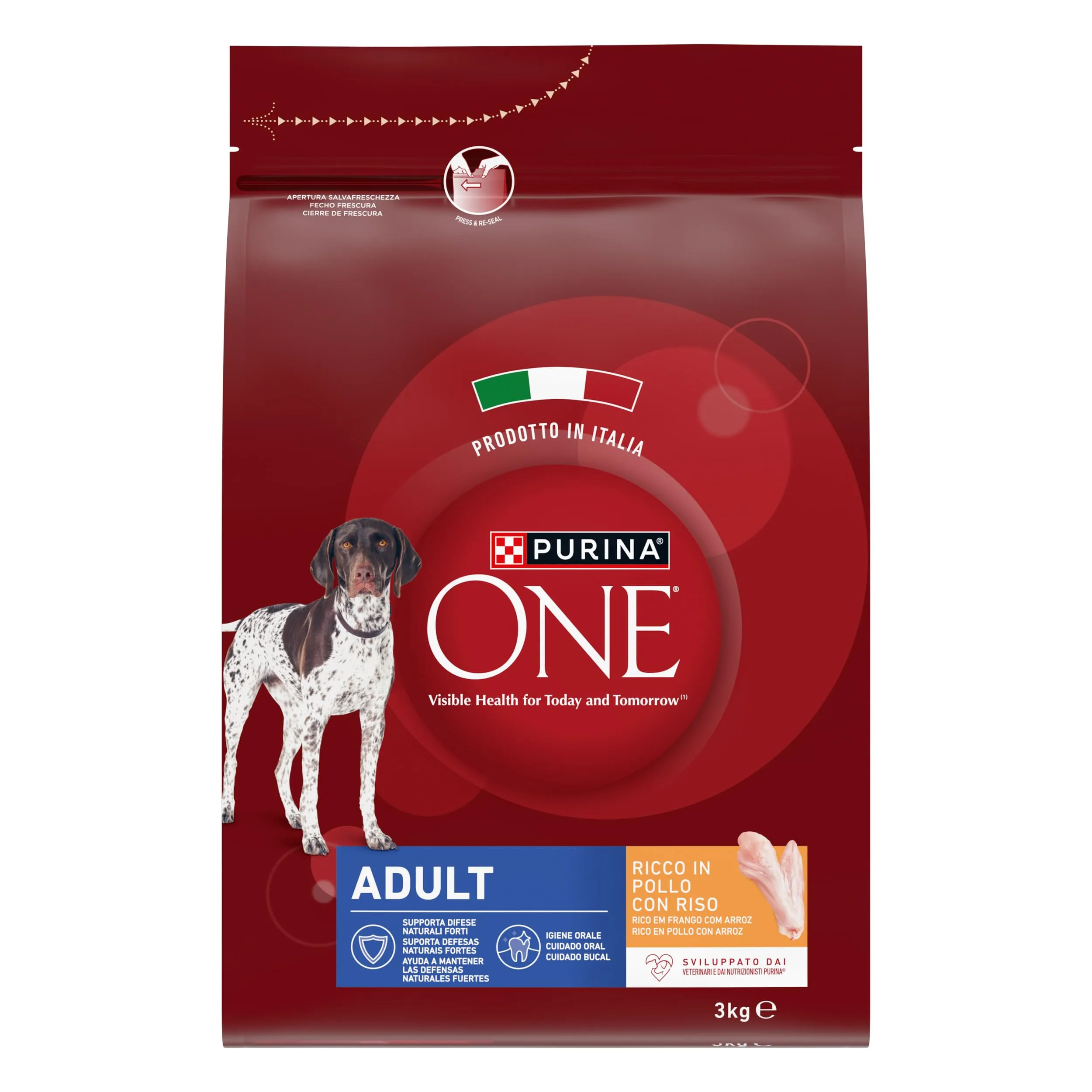 Purina ONE Crocchette per Cani Adulti con Pollo e Riso, 4 x 3kg - immagine 2