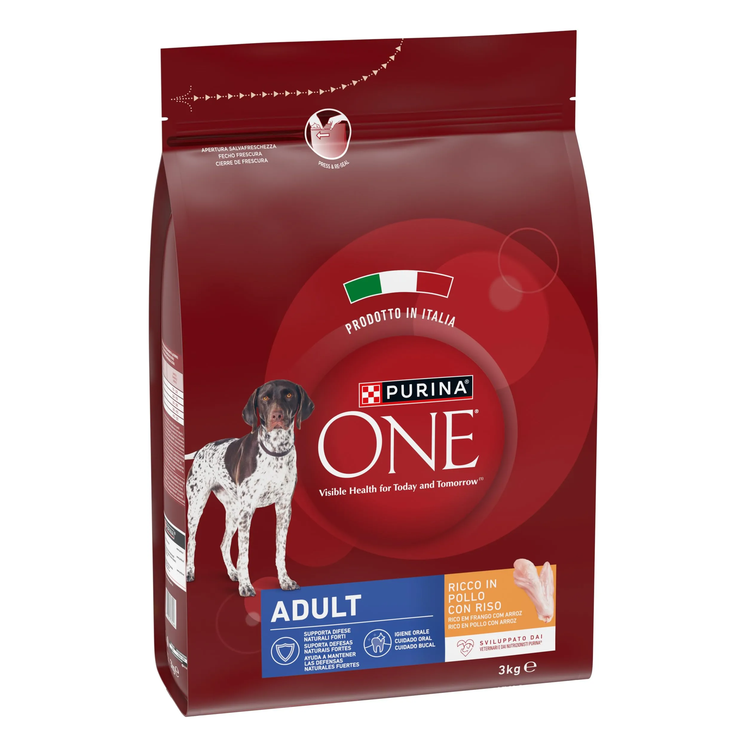 Purina ONE Crocchette per Cani Adulti con Pollo e Riso, 4 x 3kg - immagine 3