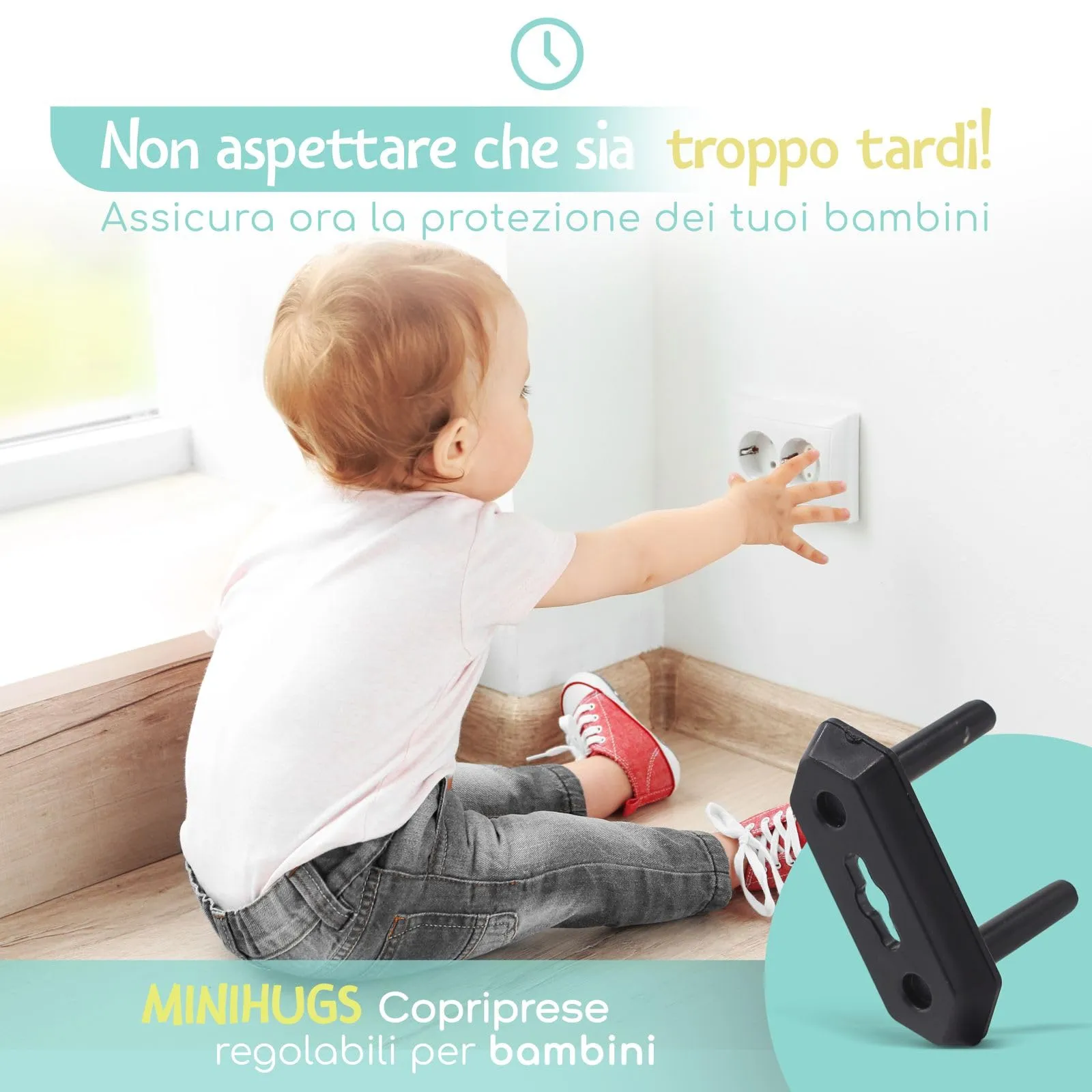MiniHugs Set 20 Copriprese Universali per Bambini con 2 Chiavi - immagine 3