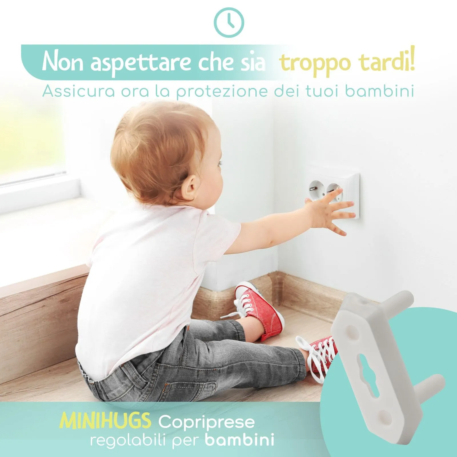 MiniHugs Set 20 Copriprese Universali per Bambini con 2 Chiavi - immagine 3