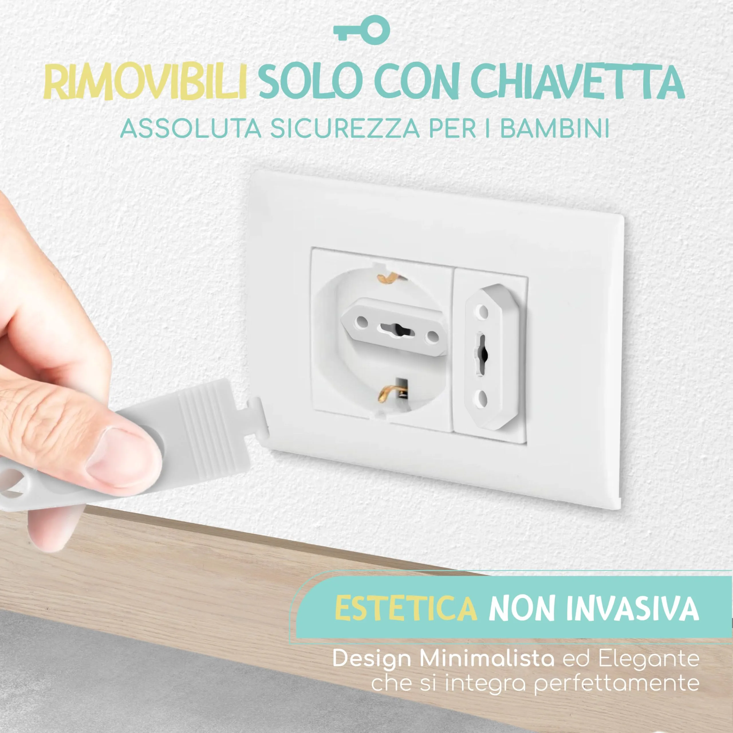 MiniHugs Set 20 Copriprese Universali per Bambini con 2 Chiavi - immagine 5