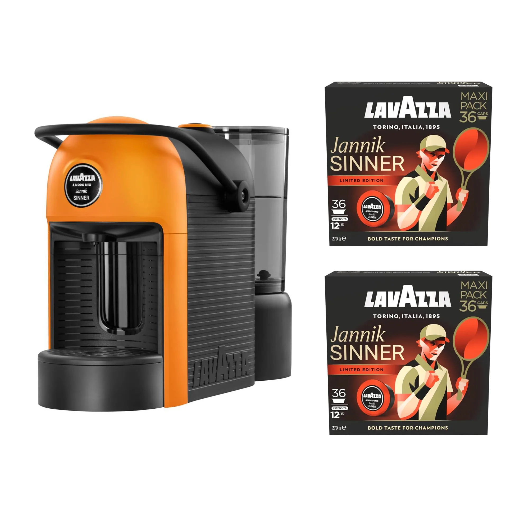 Lavazza A Modo Mio Jolie Evo Jannik Sinner, Arancione - immagine 1