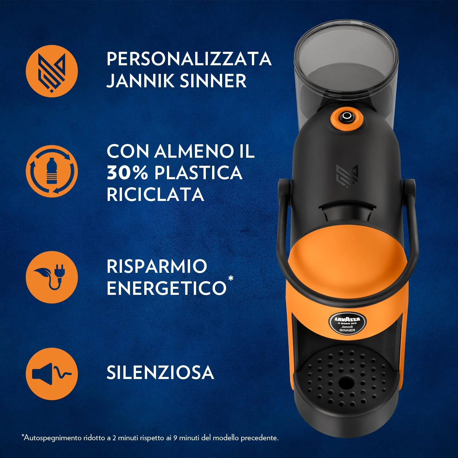 Lavazza A Modo Mio Jolie Evo Jannik Sinner, Arancione - immagine 3