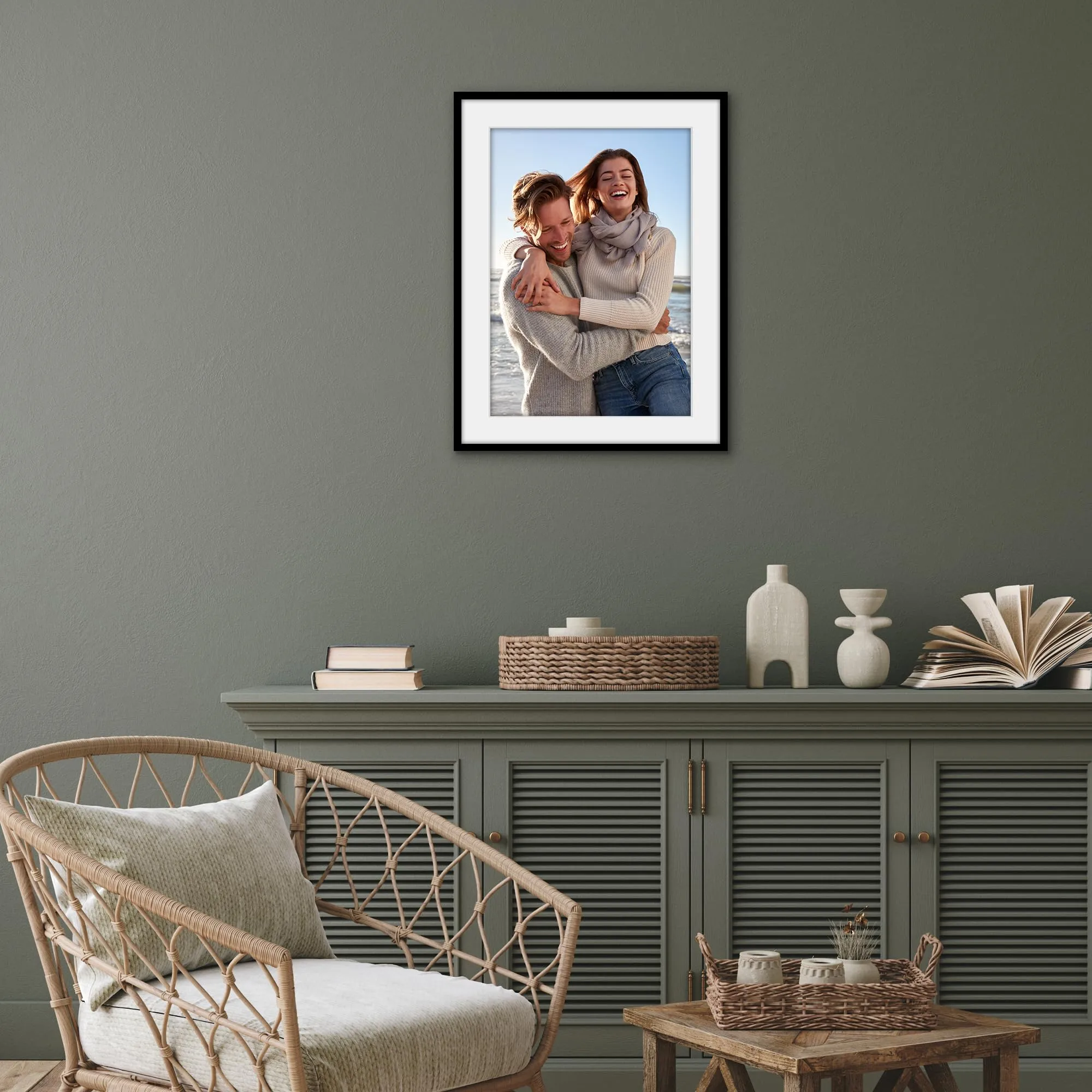 Americanflat Cornice 45x60 cm Nera con Passepartout 35x50 cm - immagine 5