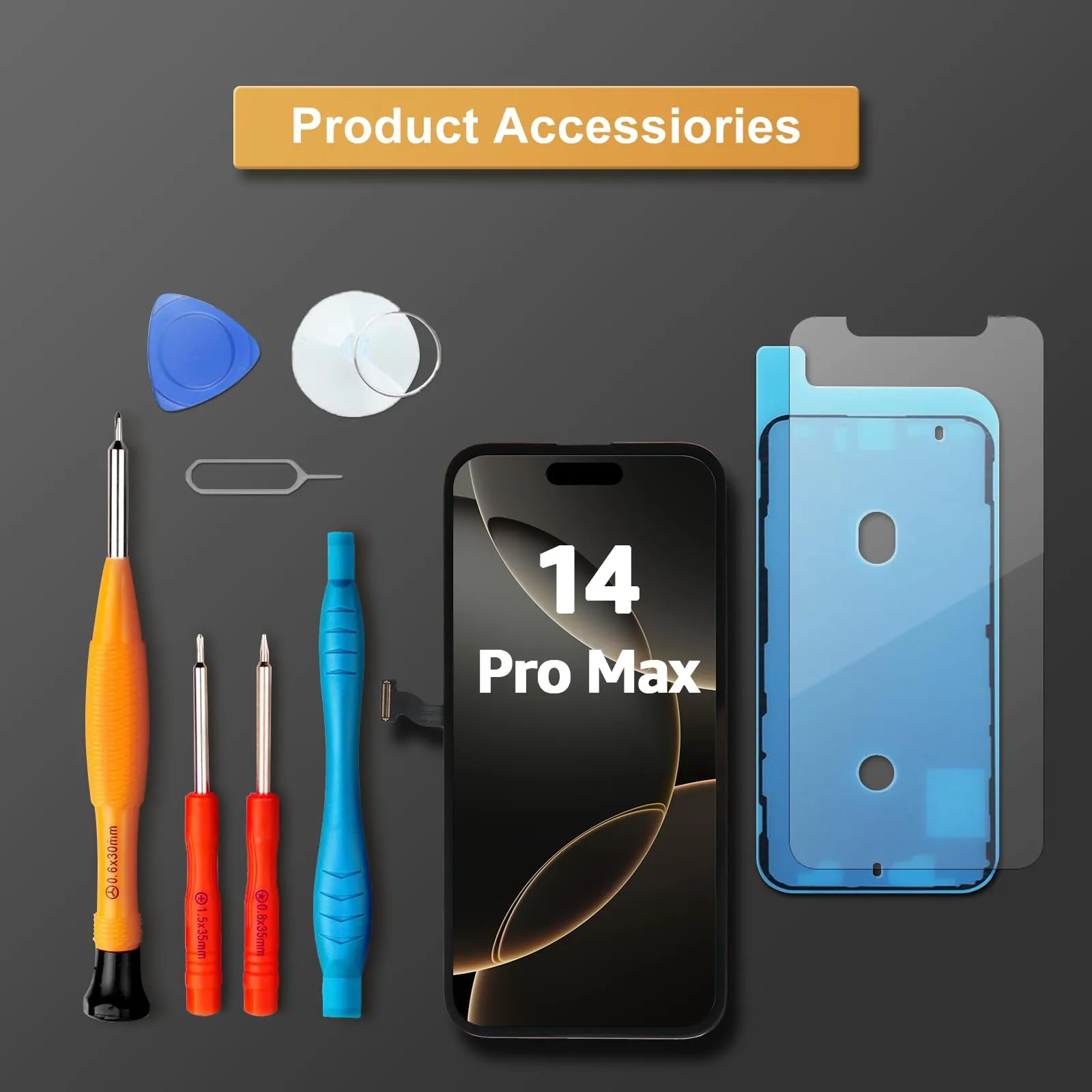 LL TRADER Schermo LCD 6,7'' per iPhone 14 Pro Max con Kit di Riparazione - immagine 7