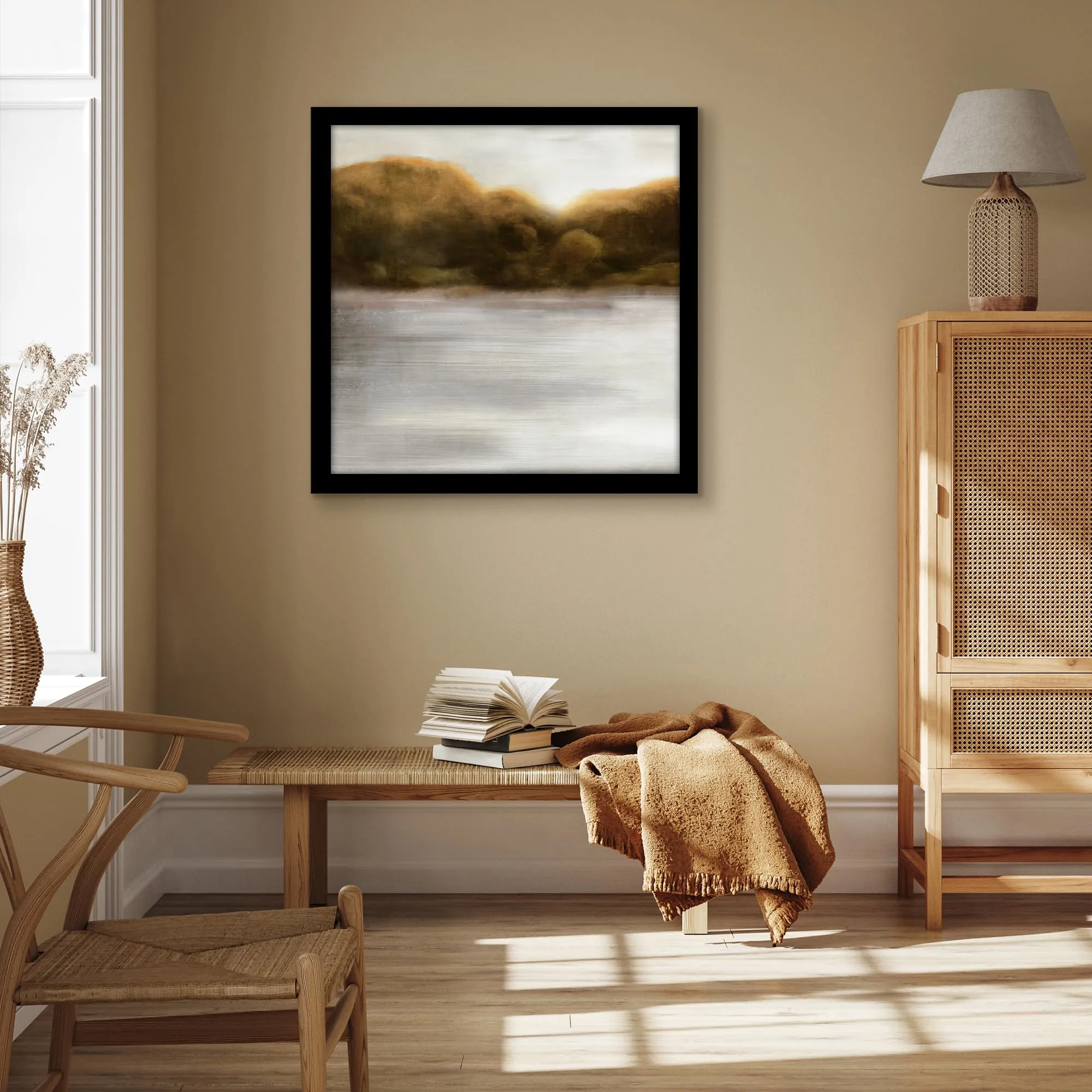 Americanflat Cornice in Legno MDF 80x80 cm, Nera - immagine 5