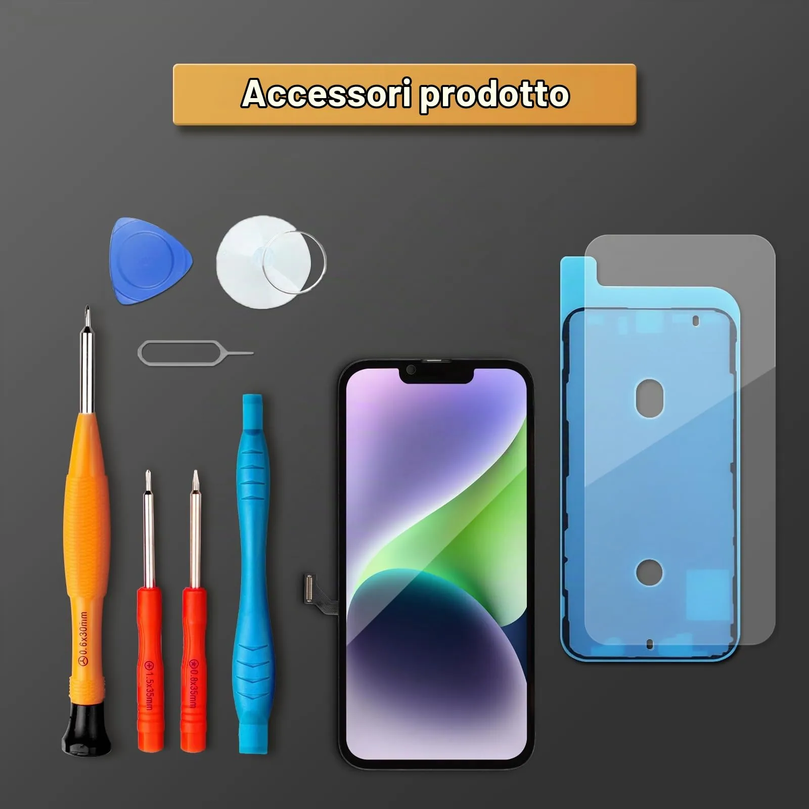 LL TRADER Schermo LCD 6,1'' per iPhone 14 e Kit di Riparazione - immagine 7