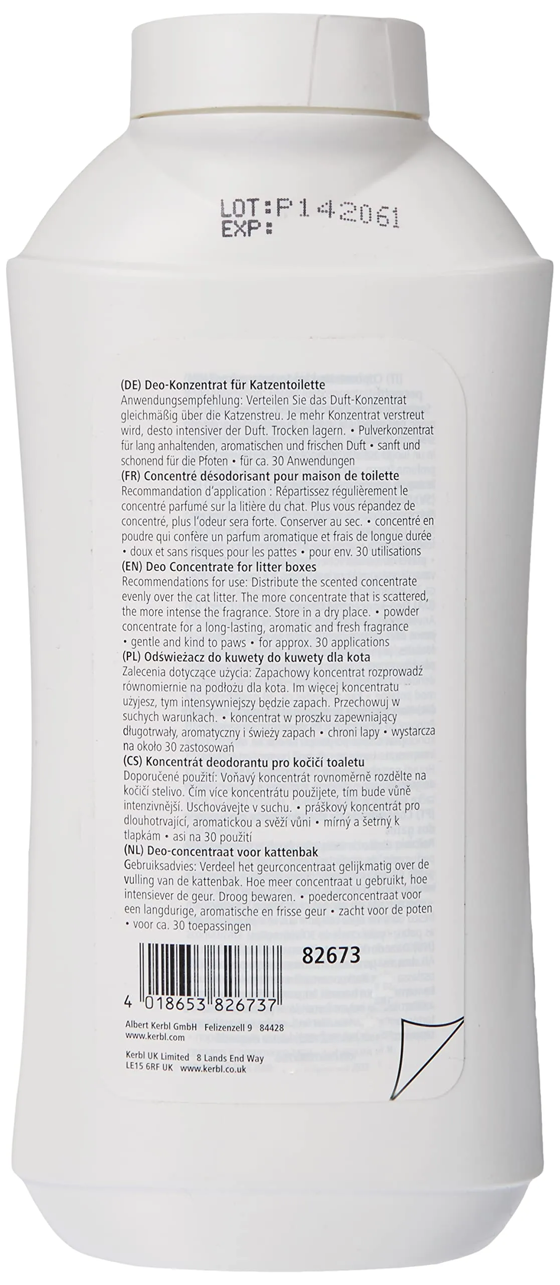 Kerbl Pet Deodorante per lettiera per gatti alla lavanda, polvere concentrata, 700 g - immagine 2