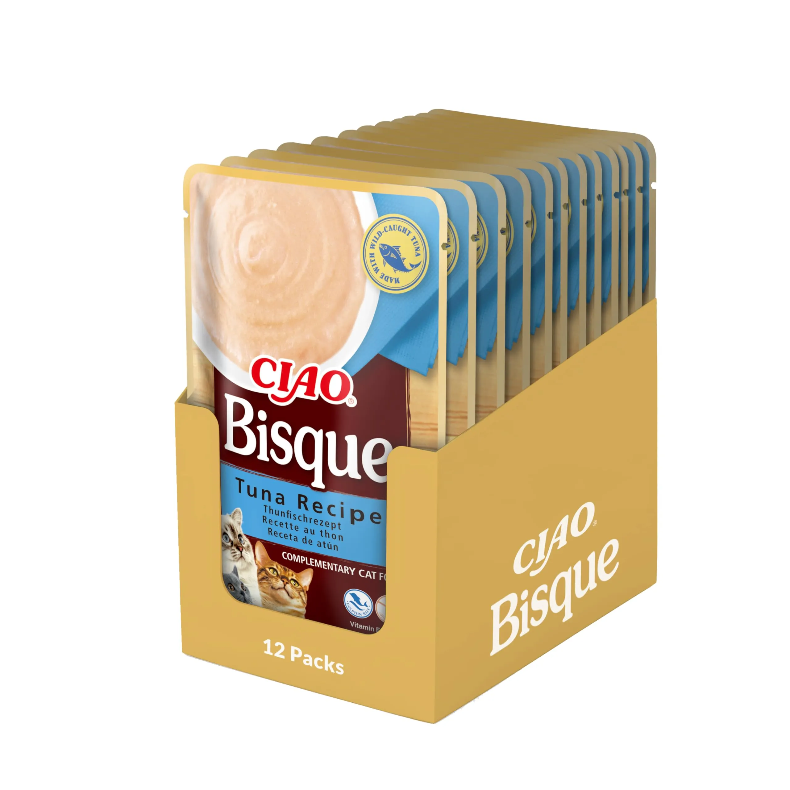 Inaba Ciao Bisque Cibo Umido per Gatti al Tonno, 12x40g - immagine 1