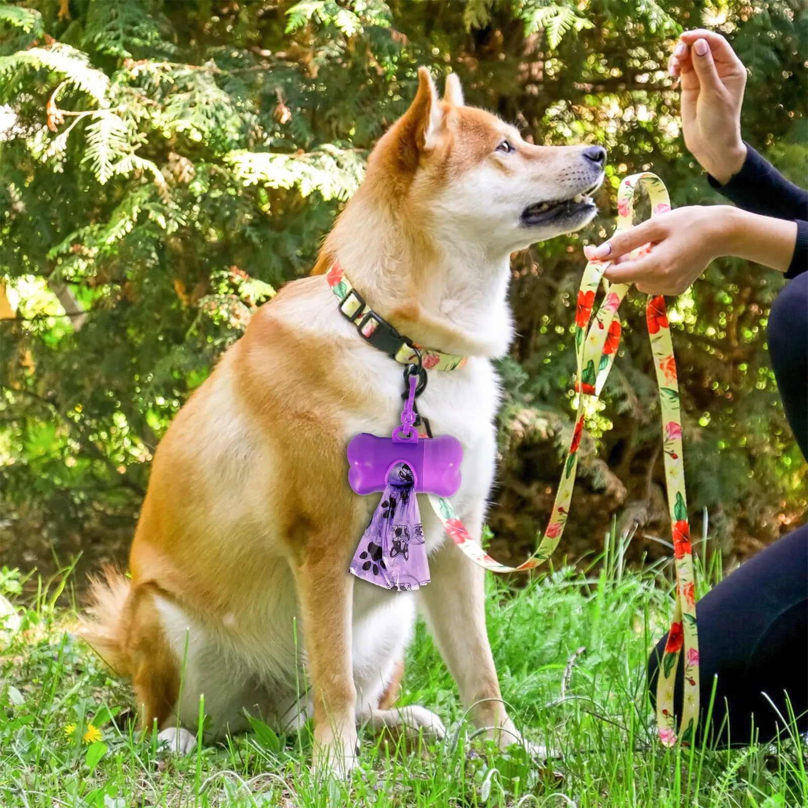 FAMKEEP Sacchetti per Cacca di Cane, 600 Pezzi (24 Rotoli) con Dispenser, Extra Spessi e Impermeabili, Viola - immagine 6