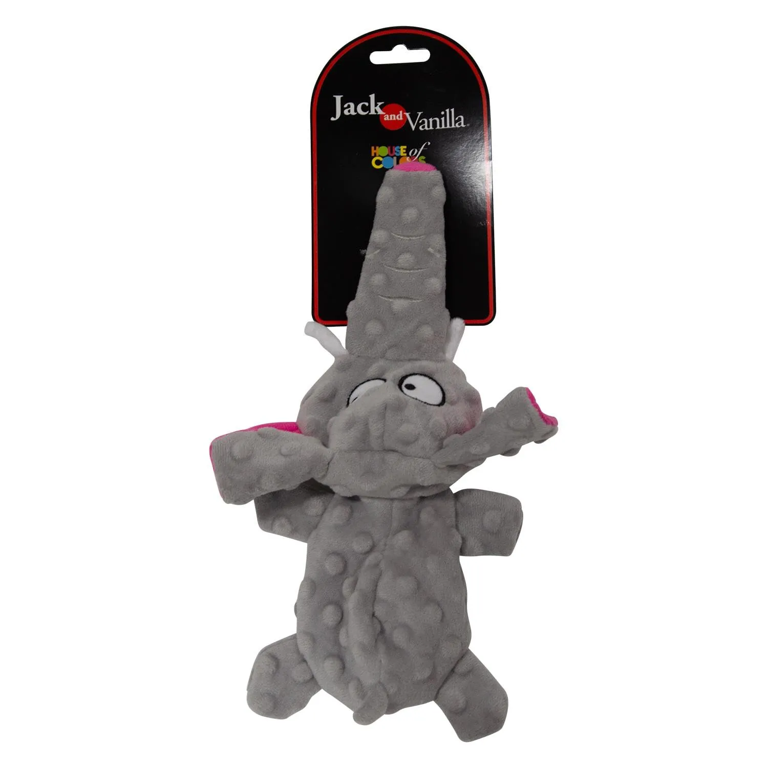 JACK AND VANILLA Giocattolo interattivo per cani modello Bubble a forma di elefante, 28 cm, grigio - immagine 4