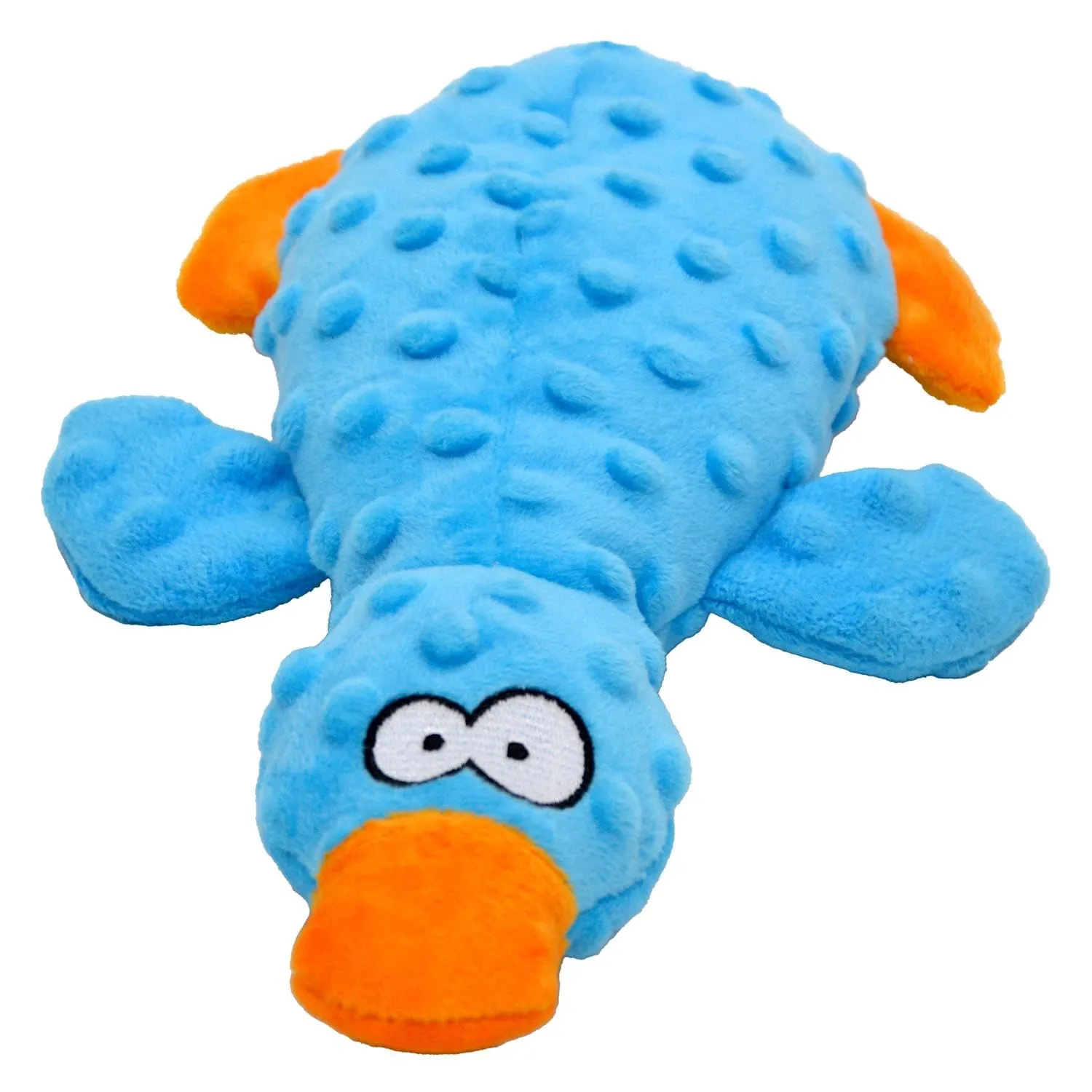 Jack and Vanilla Giocattolo Interattivo per Cani Anatra Peluche Bubble Plush, 25 cm, Blu - immagine 2