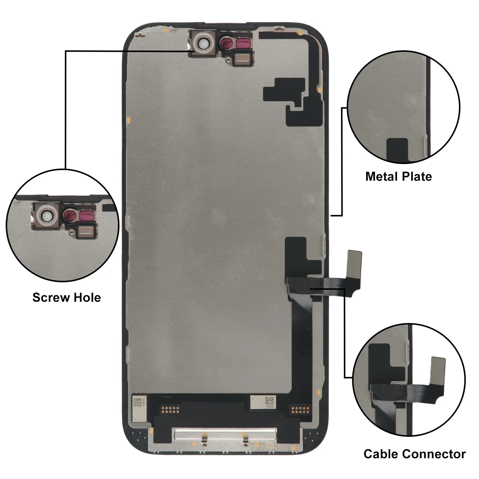 LL TRADER Schermo OLED 6,1'' per iPhone 16 e Kit di Riparazione - immagine 5