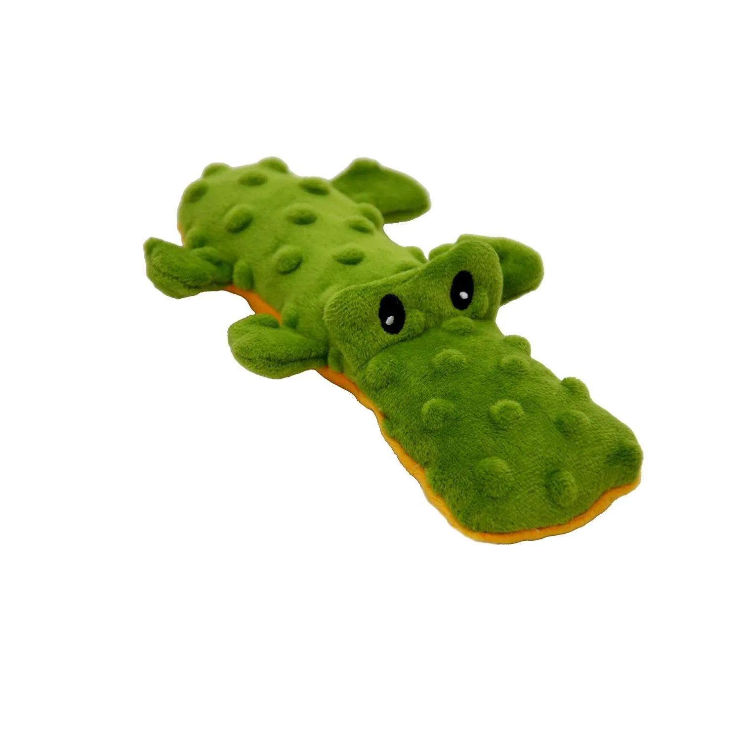 JACK AND VANILLA Giocattolo di peluche per cani a coccodrillo, 20,5 cm, verde, sonoro e lavabile in lavatrice - immagine 2