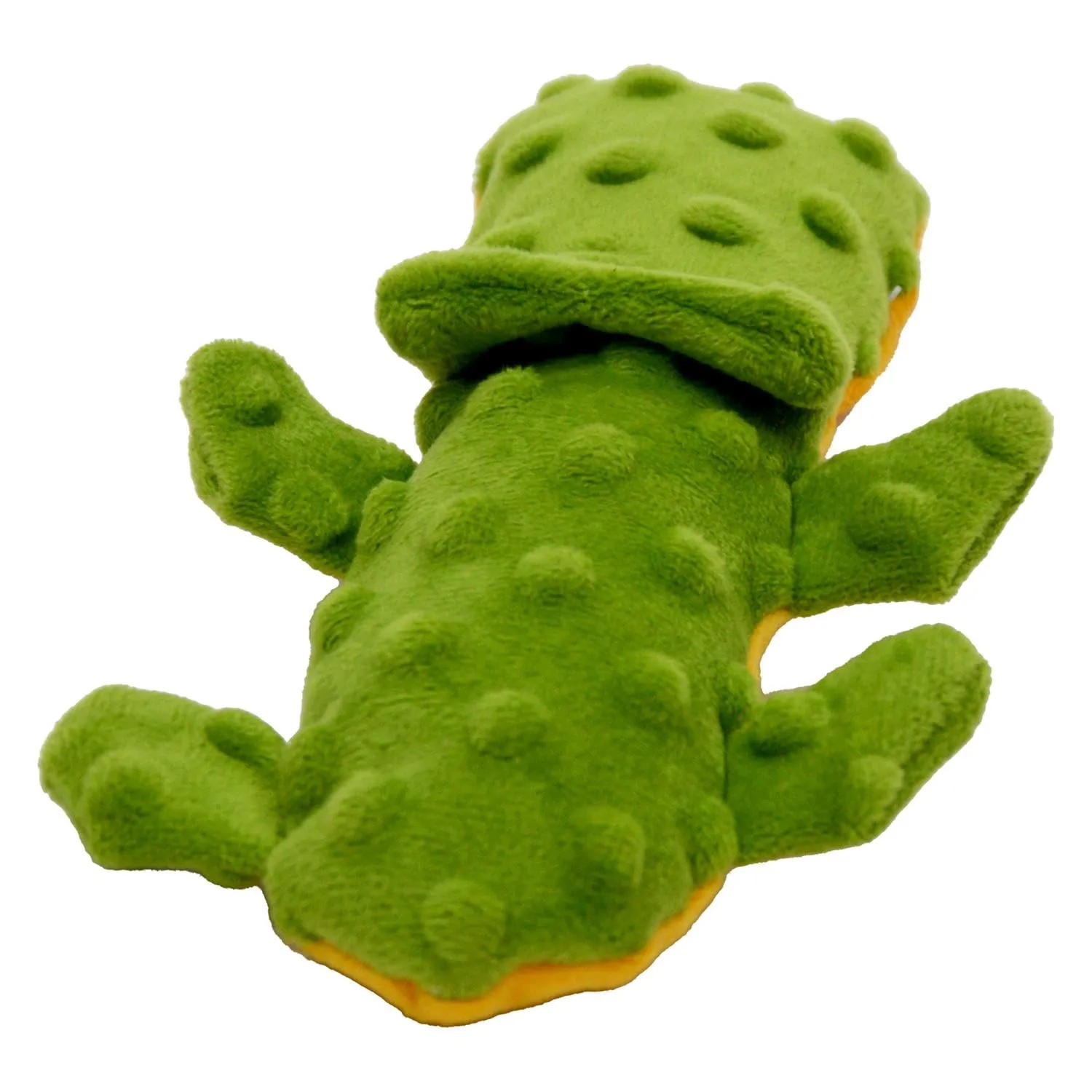 JACK AND VANILLA Giocattolo di peluche per cani a coccodrillo, 20,5 cm, verde, sonoro e lavabile in lavatrice - immagine 4