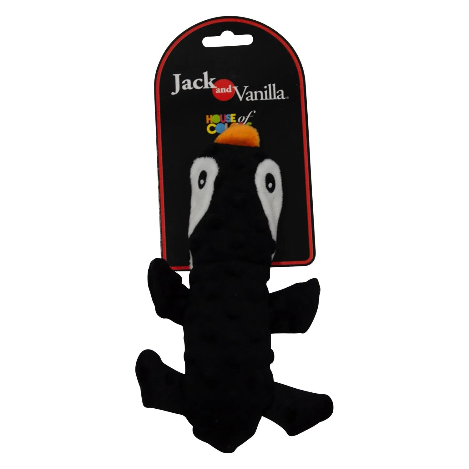 JACK AND VANILLA Giocattolo interattivo per cani a forma di pinguino, Bubble Plush, 20,5 cm, nero - immagine 4
