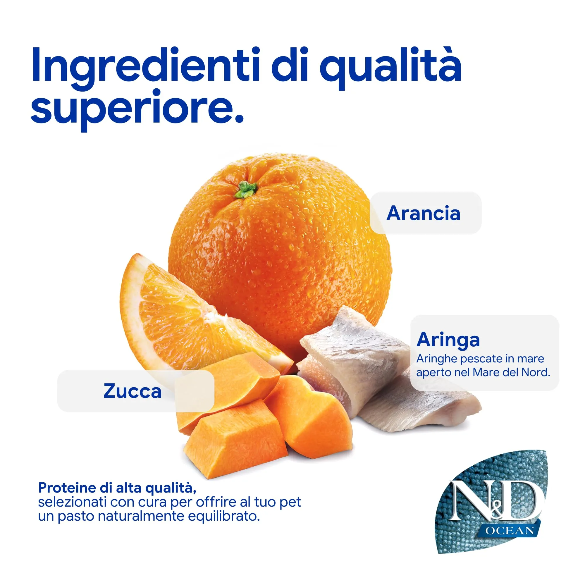 Farmina N&D Ocean Cat Herring, Pumpkin and Orange Adult 5kg - immagine 4