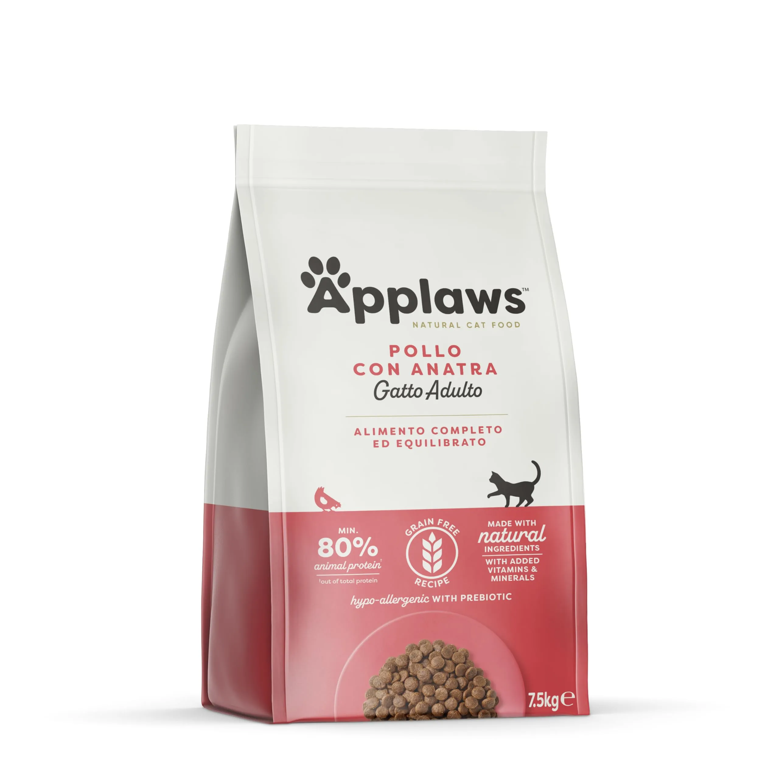 Applaws Alimento secco completo per gatti adulti, Pollo con Anatra Extra, 7.5 kg - immagine 1
