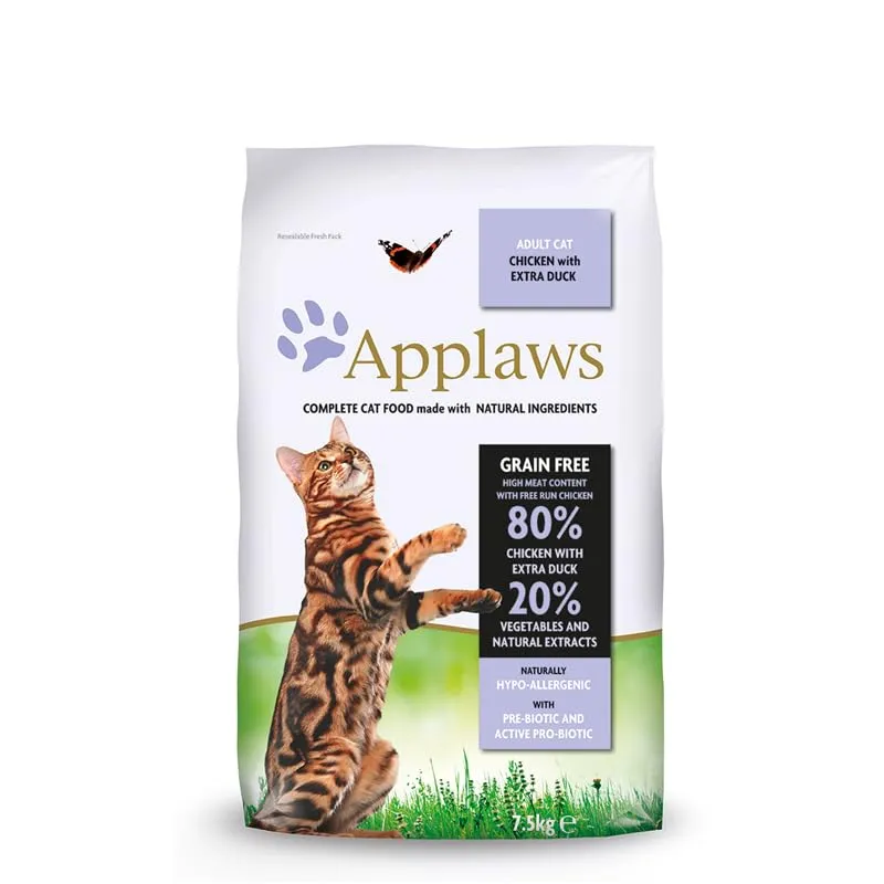 Applaws Alimento secco completo per gatti adulti, Pollo con Anatra Extra, 7.5 kg - immagine 3