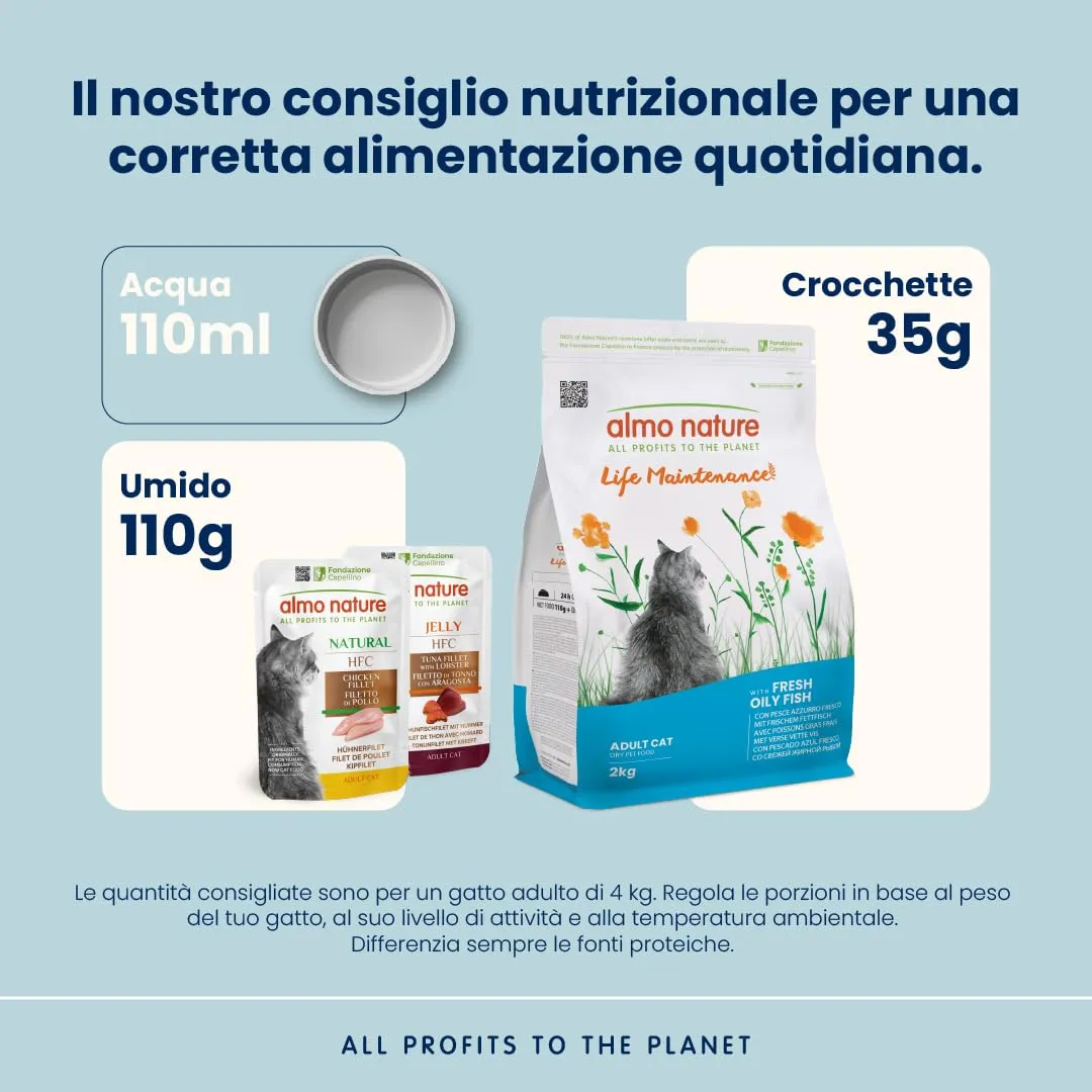 Almo Nature Holistic Adult Cibo Secco per Gatti Gusto Pesce e Riso, 2 kg - immagine 3