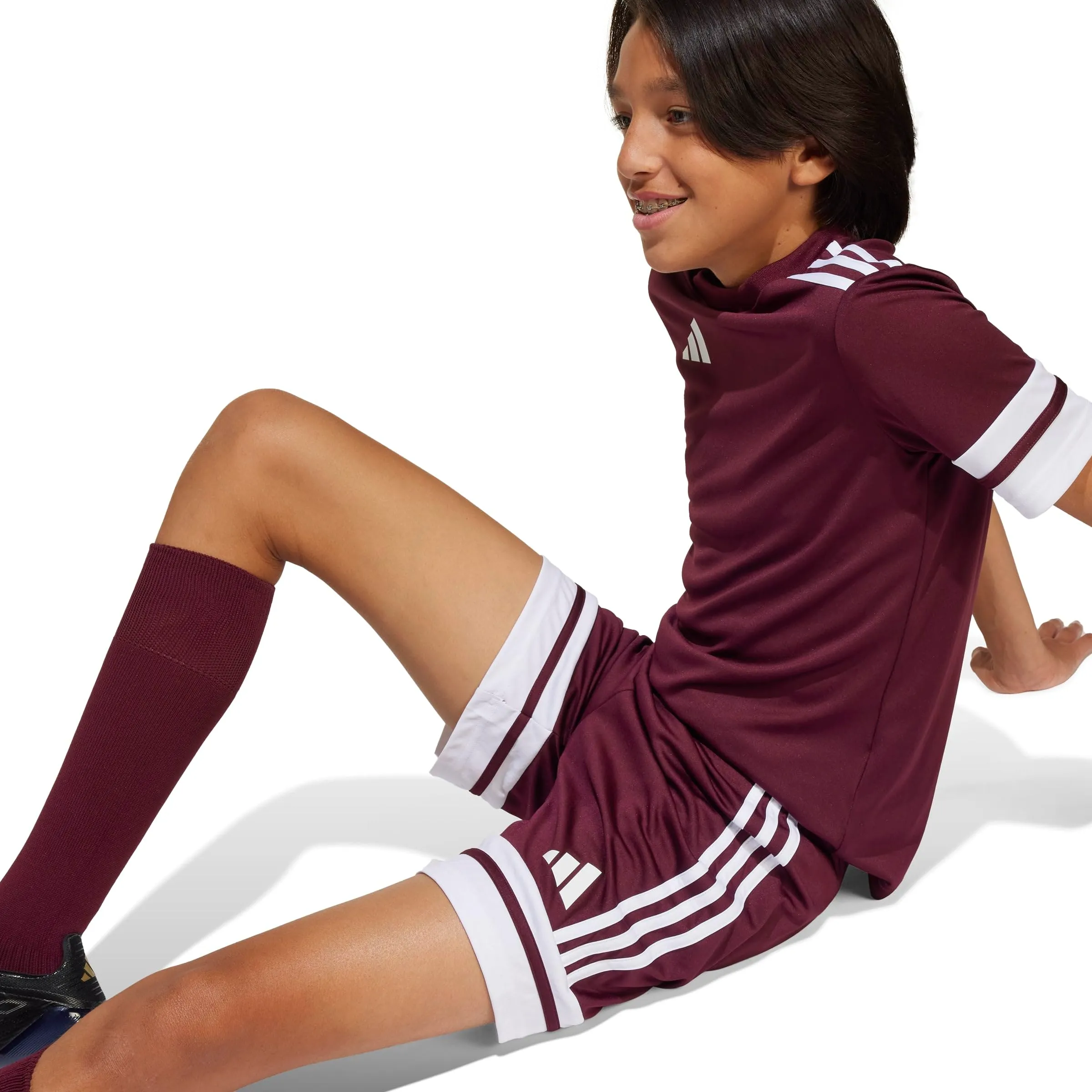 adidas Squadra 25 Shorts Kids - Team Maroon 2/White - immagine 4