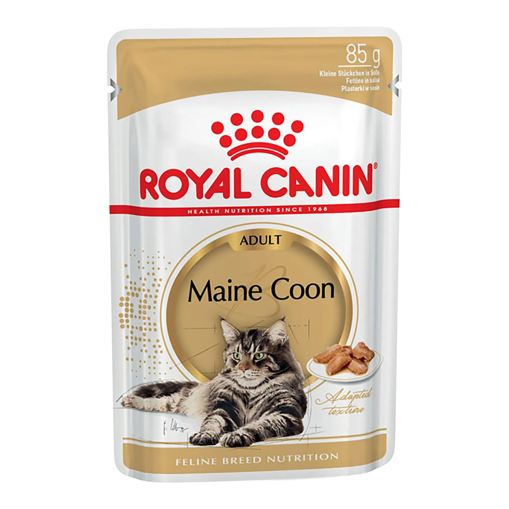 Royal Canin Maine Coon Adult, Cibo Umido per Gatti, 4 x 12 x 85 g - immagine 1