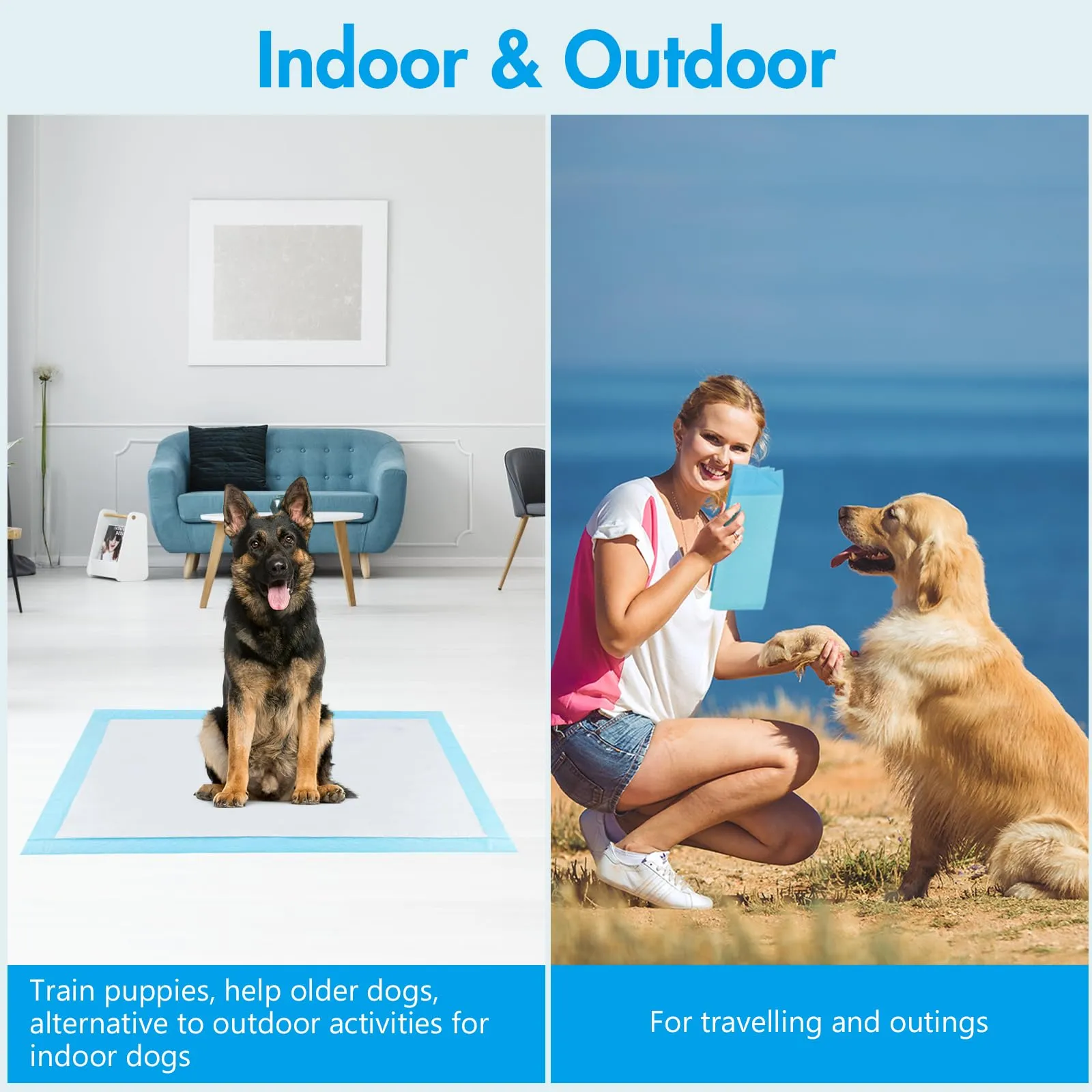 KALBIGRO Tappetini Igienici per Cani, 60 x 90 cm, 5 Strati Assorbenti, 50 Pezzi - immagine 4
