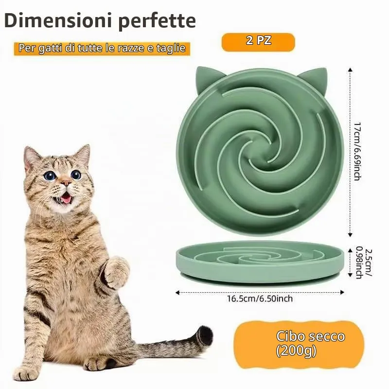 Alaoo Ciotola Anti Ingozzamento con Base Antiscivolo, 2 Pezzi, Verde e Blu - immagine 2