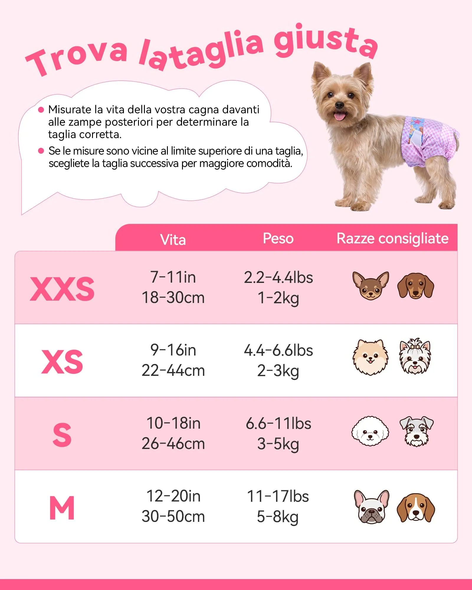 Flying Paws Pannolini usa e getta per cani, S, 40 Pezzi - immagine 7