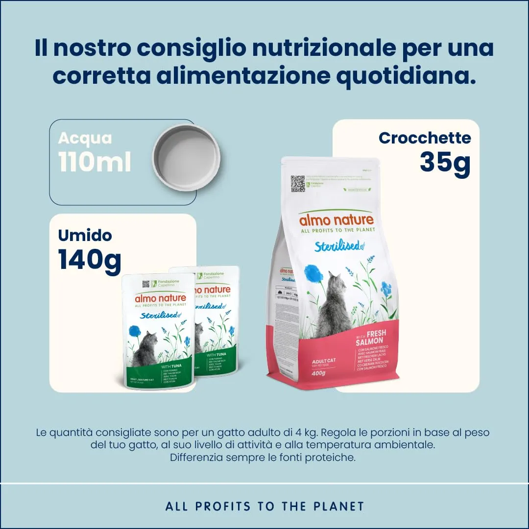 Almo Nature Functional Sterilised Alimento Umido per Gatti Adulti e Maturi con Tonno 70g (Confezione da 30) - immagine 3