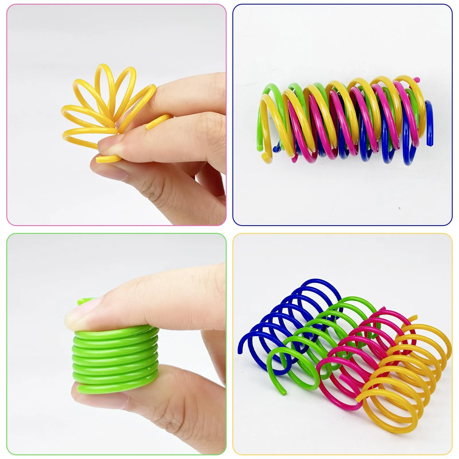 Maxentico Giocattoli a Molla per Gatti, 32 Pezzi, Multicolore, 5 cm - immagine 4