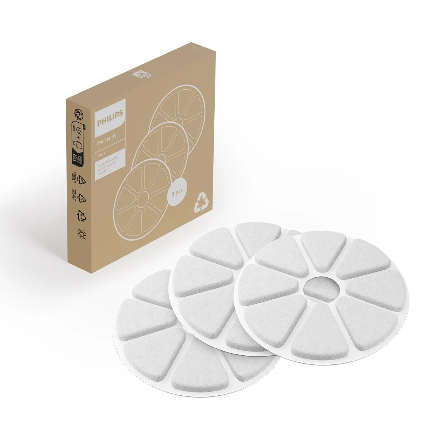 Philips Pet Filtri per Fontanella Gatti Multistrato, 3 pezzi - immagine 1