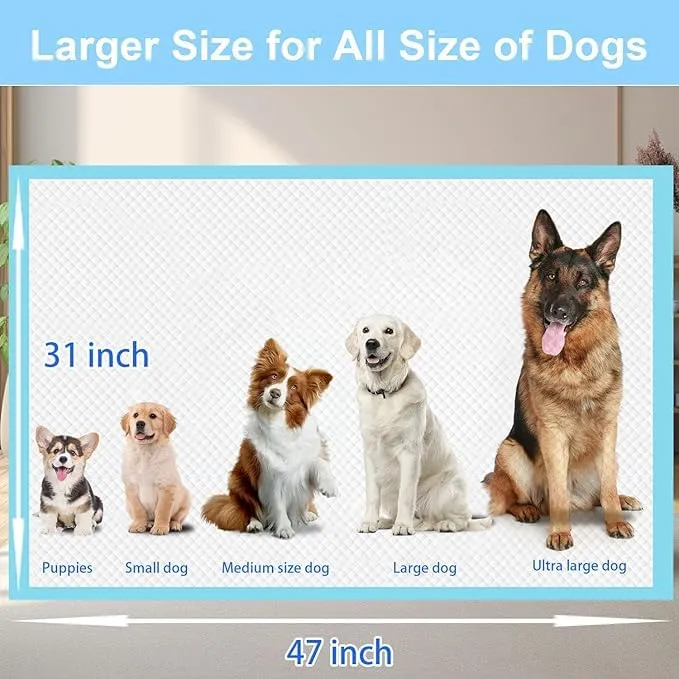 Odorless Cuscinetti per pipì per cani, 78,7 x 119,4 cm, Extra Large, 40 pezzi - immagine 6