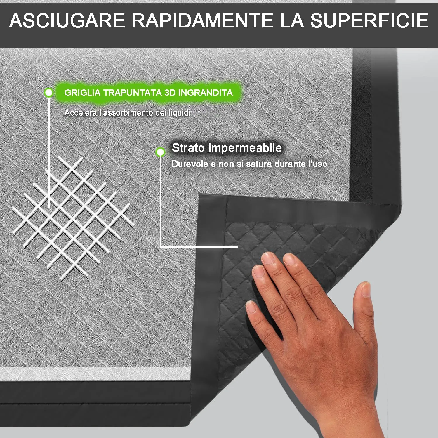 Gardner Pet Tappetini Cane Extra Grande 70x85 cm, 100 Pezzi - immagine 7