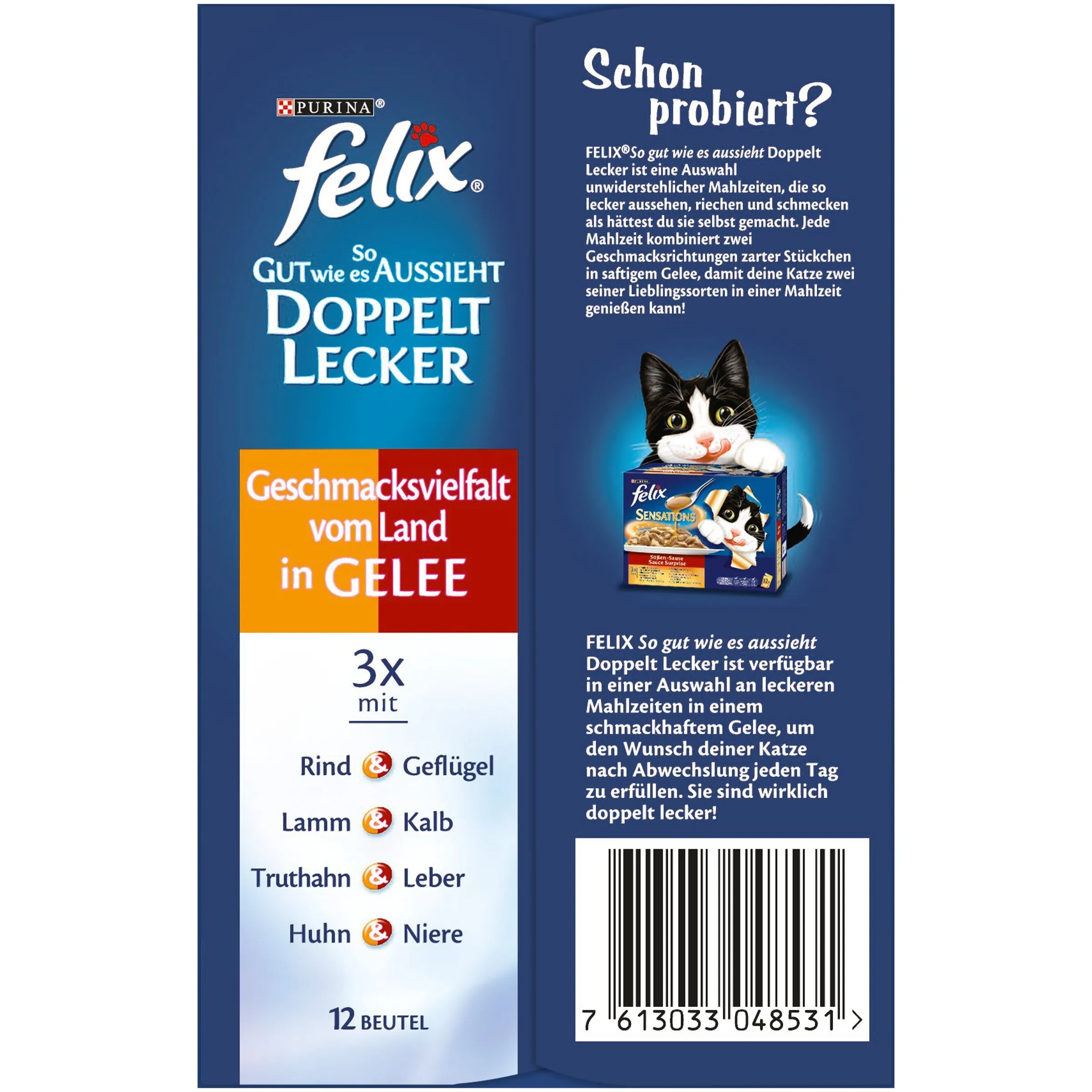 Felix Così buono come sembra Doppio gusto Mix di carne, cibo per gatti di Purina, 6 x 1,2 kg - immagine 3