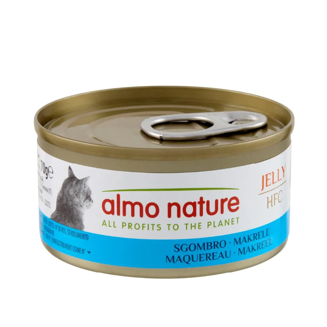 Almo Nature HFC Jelly Alimento Umido per Gatti Adulti Sgombro 70g (Confezione da 24) - immagine 1