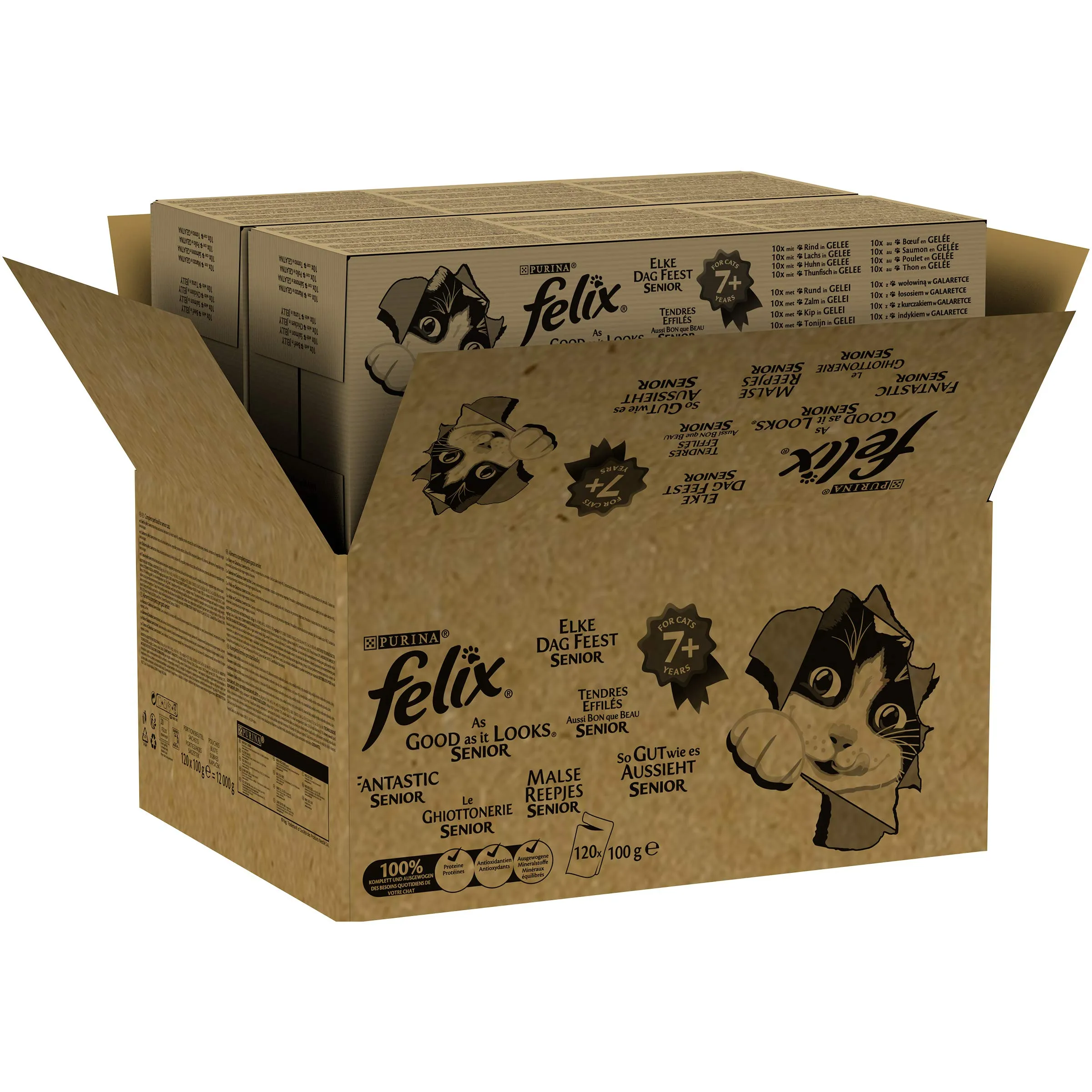 Felix Cibo per gatti umido, Varietà miste, 12 kg - immagine 1