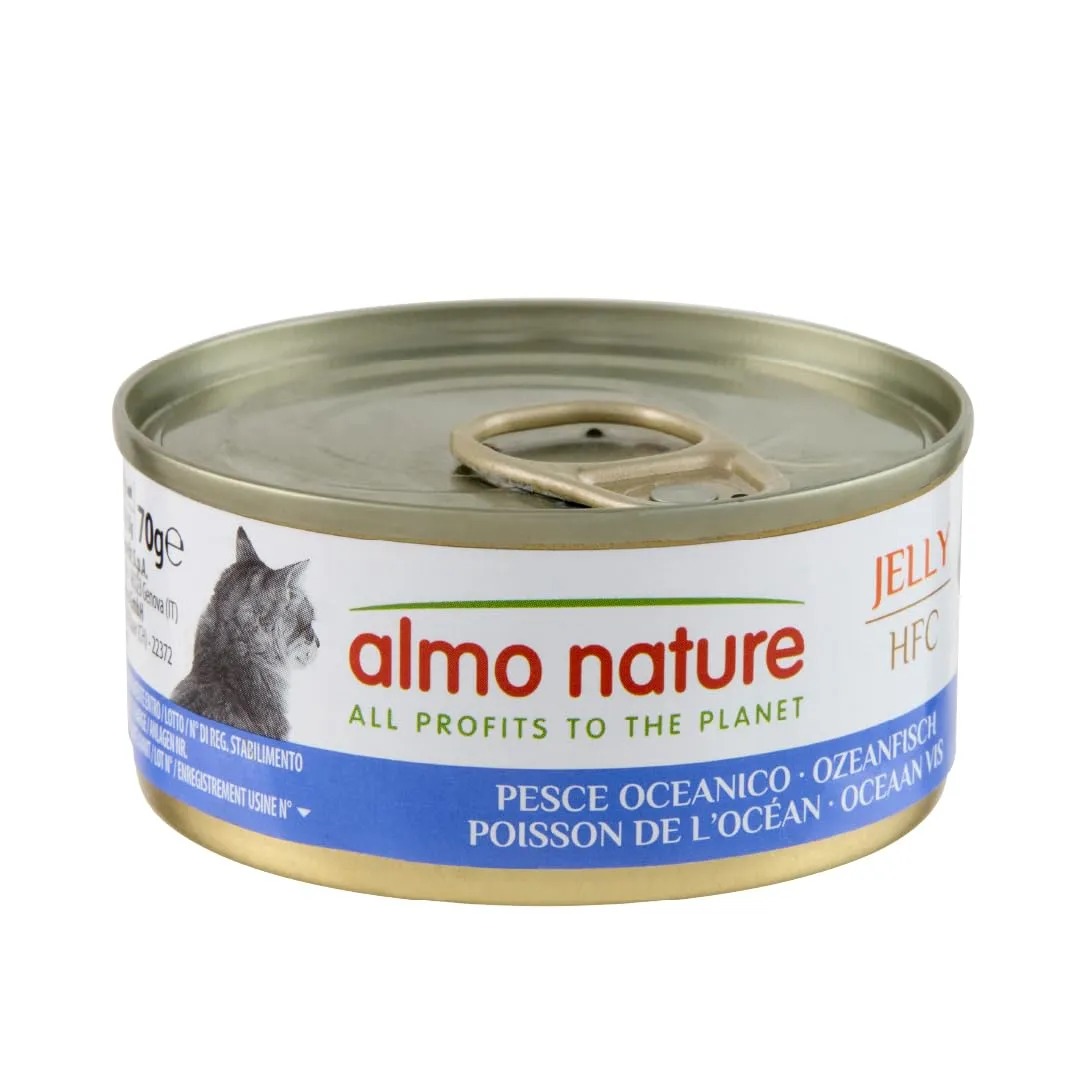 Almo Nature HFC Jelly Alimento Umido per Gatti Adulti Pesce Oceanico 70g (Confezione da 24) - immagine 1