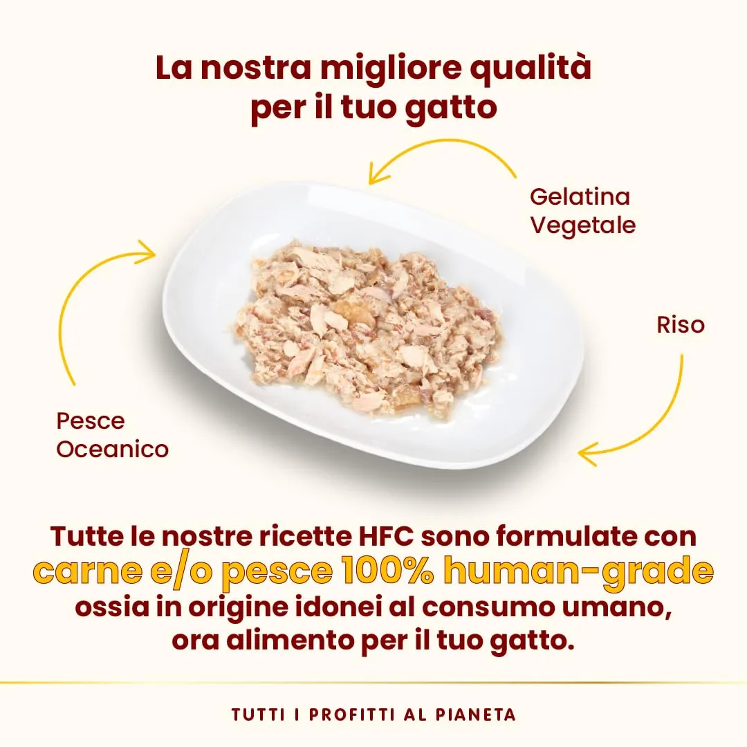 Almo Nature HFC Jelly Alimento Umido per Gatti Adulti Pesce Oceanico 70g (Confezione da 24) - immagine 3