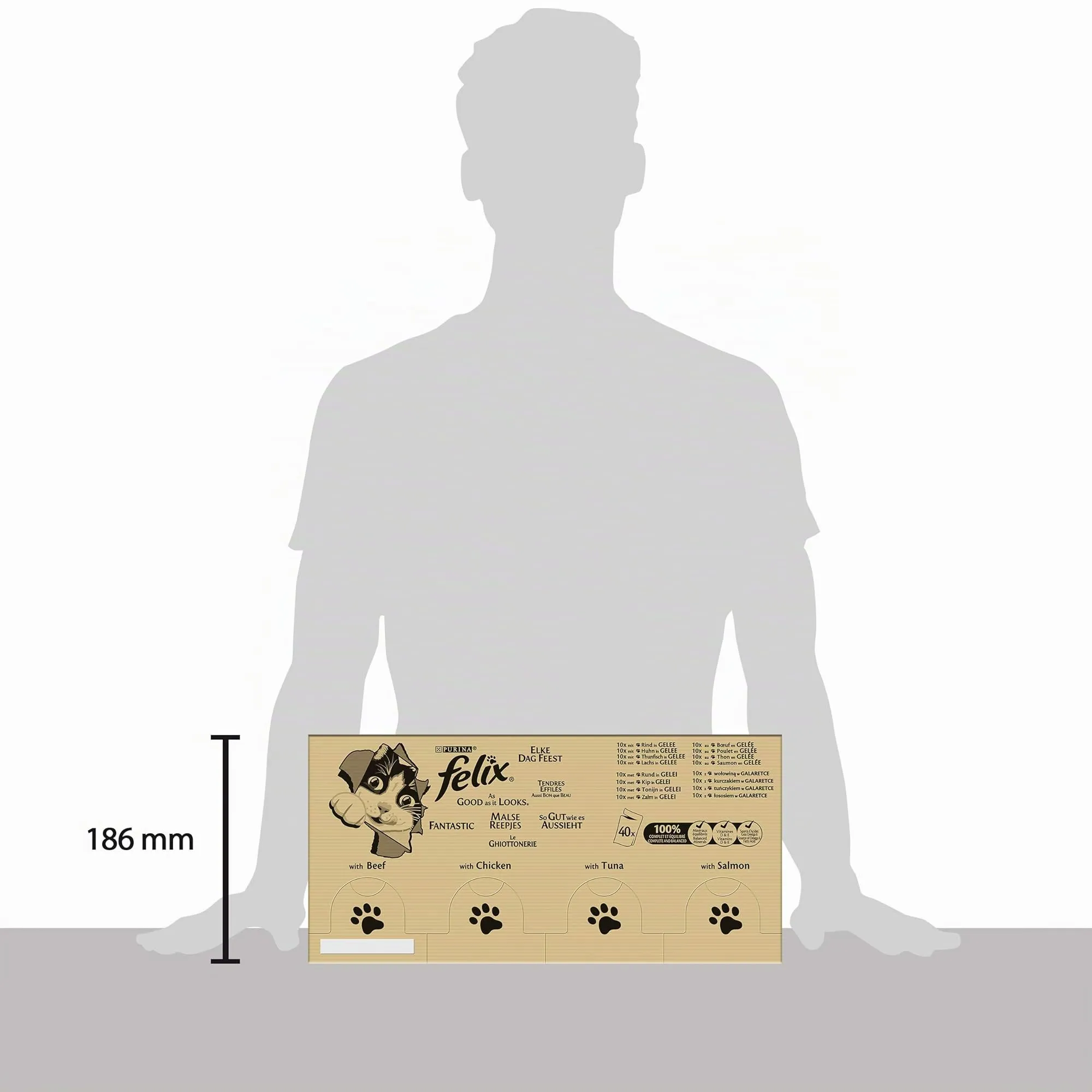 Felix Cibo Umido per Gatti, Gusto Manzo, 12 kg - immagine 3