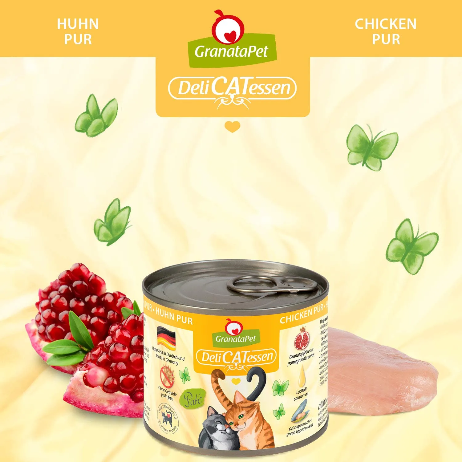 GranataPet DeliCatessen Multipack 3 senza pesce, cibo umido completo senza cereali per gatti, 6 x 200 g - immagine 2