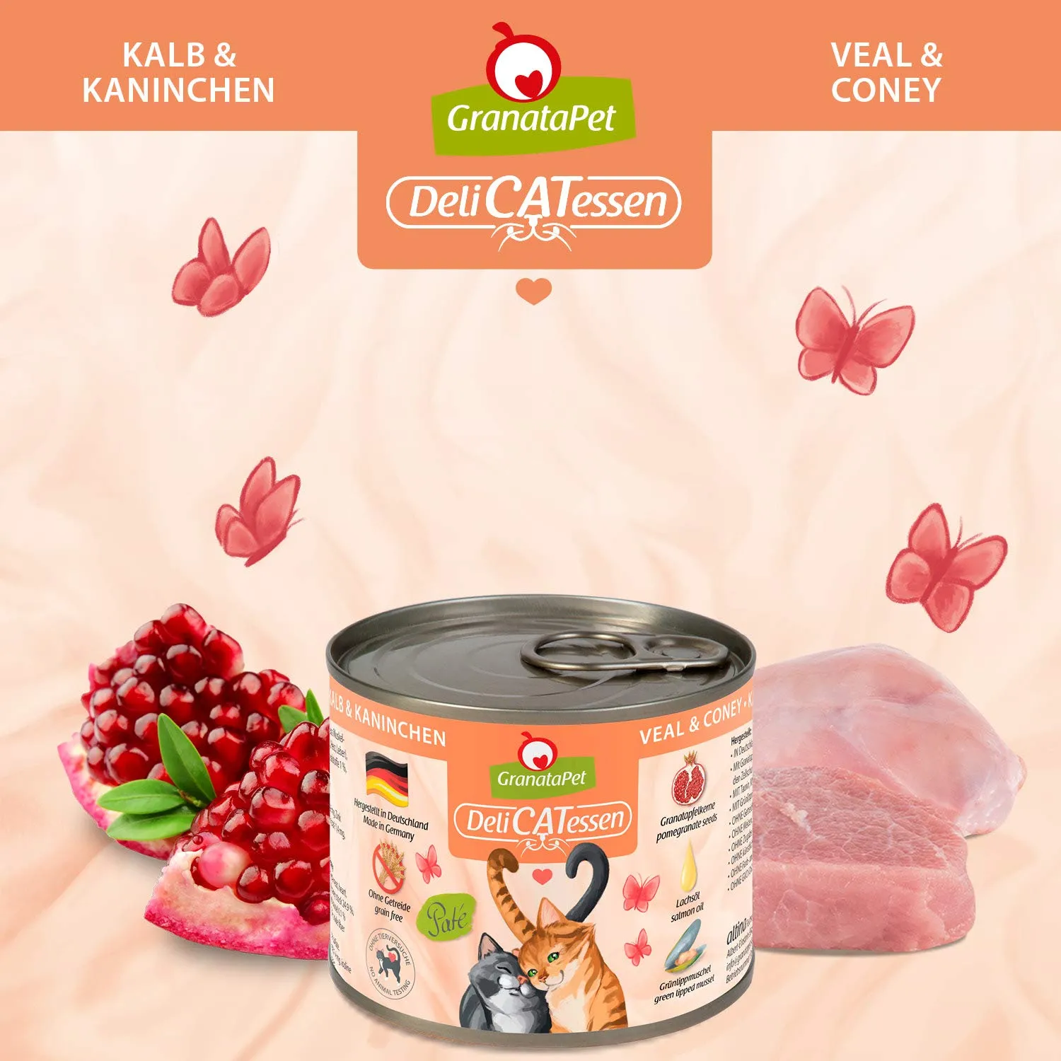GranataPet DeliCatessen Multipack 3 senza pesce, cibo umido completo senza cereali per gatti, 6 x 200 g - immagine 3