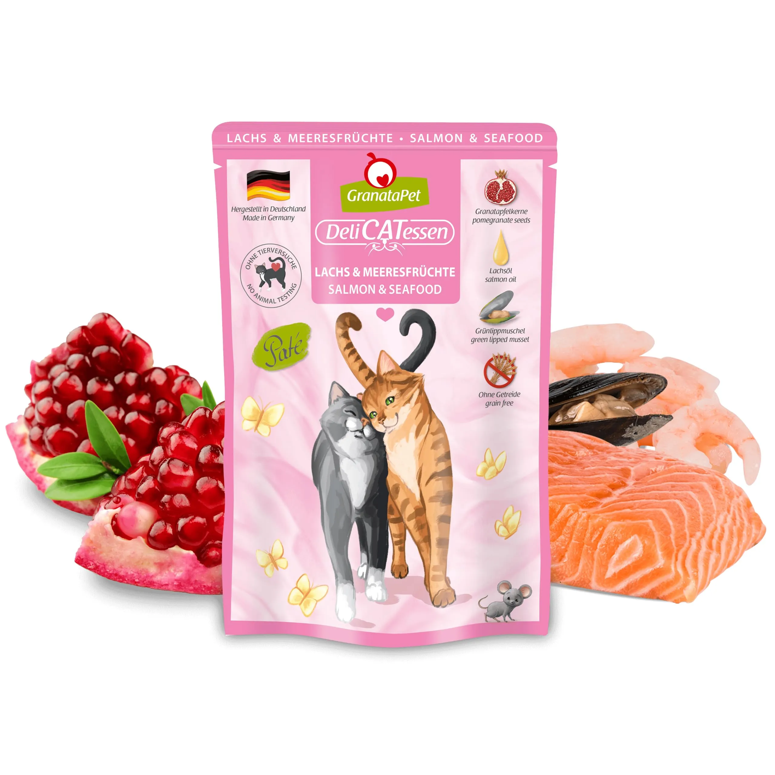 GranataPet DeliCATessen Salmone & Frutti di Mare, 6 x 85 g - immagine 2