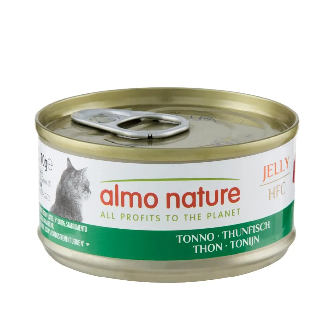 Almo Nature HFC Jelly Alimento Umido per Gatti Adulti Tonno 70g (Confezione da 24) - immagine 1