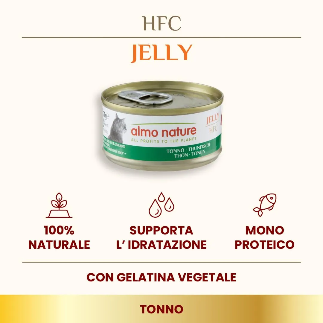 Almo Nature HFC Jelly Alimento Umido per Gatti Adulti Tonno 70g (Confezione da 24) - immagine 2